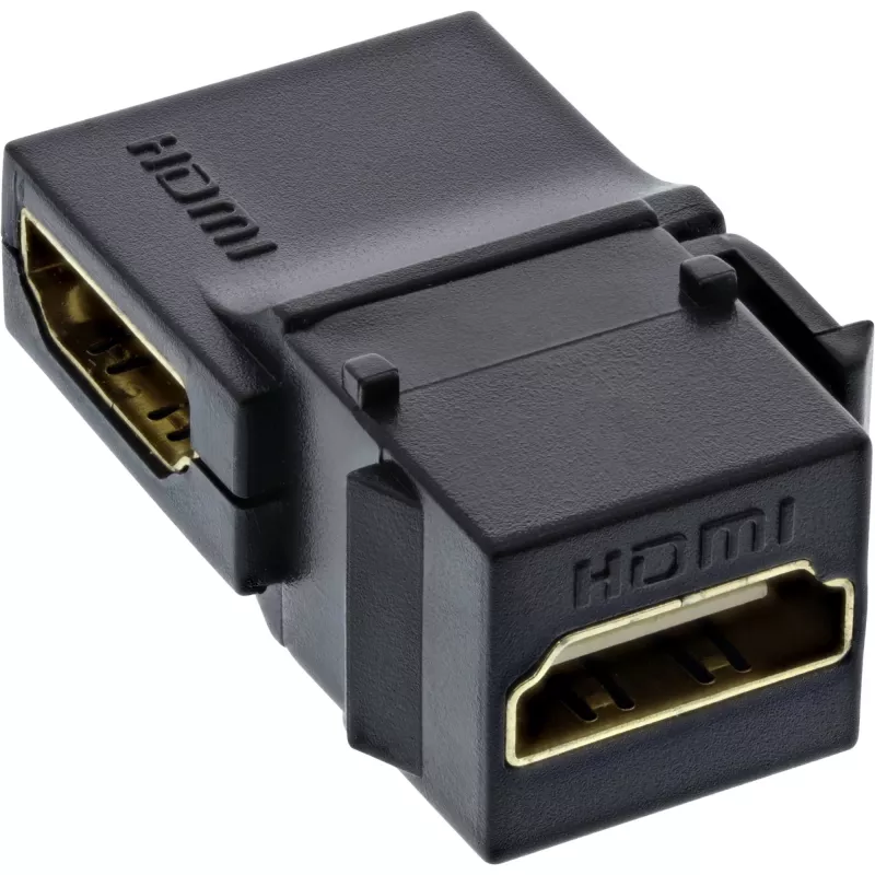 InLine HDMI Keystone sisselõigatav moodul, 4K/60Hz, HDMI AF/AF nurga all must