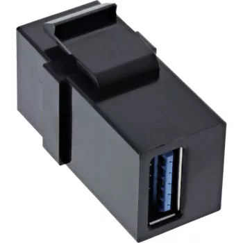 InLine USB 3.1 Snap-In-moodul, USB-A F/F, must korpus