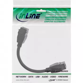 InLine HDMI 2x Keystone kaabel 4K/60Hz, HDMI A-pesa/emane, must, 0,2m