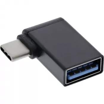InLine USB 3.2 Gen.2 adapter, USB-C isane pistik USB-A emasele pistikule, 90° nurga all, OTG