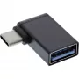 InLine USB 3.2 Gen.2 adapter, USB-C isane pistik USB-A emasele pistikule, 90° nurga all, OTG