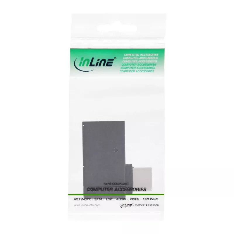 InLine USB 3.2 Gen.2 adapter, USB-C isane pistik USB-A emasele pistikule, 90° nurga all, OTG