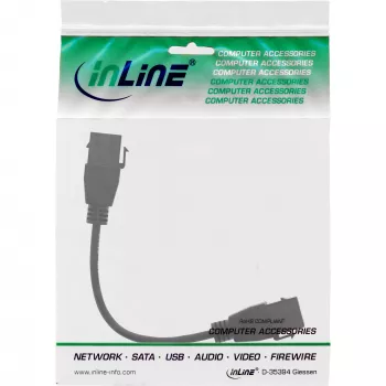 InLine USB 3.2 Gen1 2x keystone adapterkaabel, 2x USB A keystone pesa, 0,2m