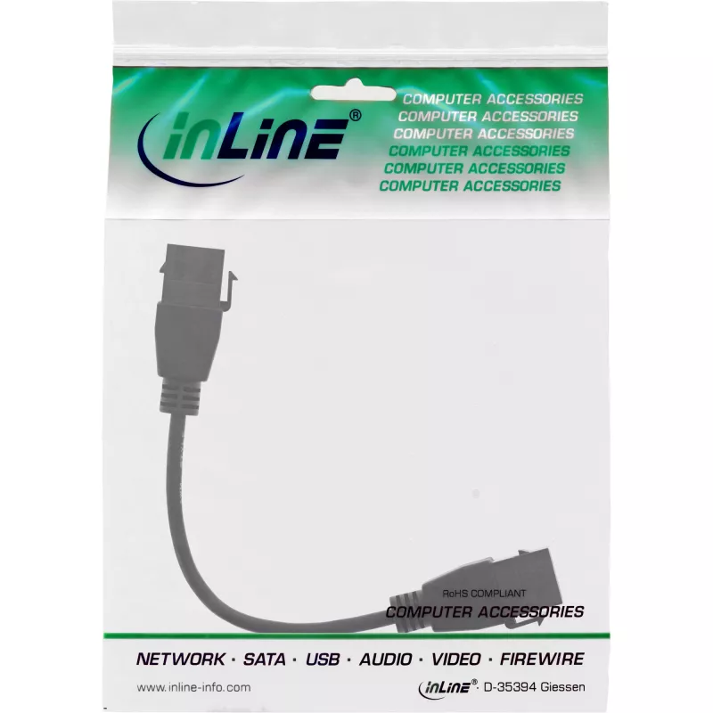 InLine USB 3.2 Gen1 2x keystone adapterkaabel, 2x USB A keystone pesa, 0,2m