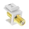 InLine Keystone paigaldusadapter, satelliitkaablile, 2x F-pesa, valge