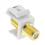 InLine Keystone paigaldusadapter, satelliitkaablile, 2x F-pesa, valge
