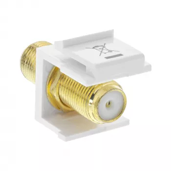 InLine Keystone paigaldusadapter, satelliitkaablile, 2x F-pesa, valge