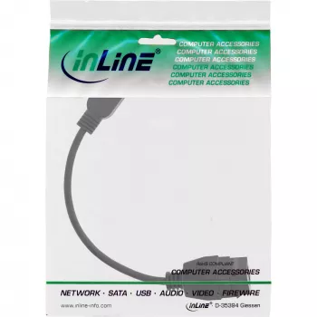 USB 3.2 Gen1 adapterkaabel InLine 76206C 0,2 m USB A-pistik Keystone emane