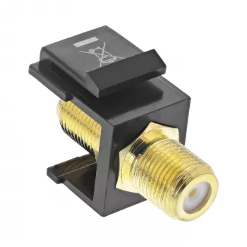 InLine Keystone paigaldusadapter satelliitkaablile, 2x F-pesa, must