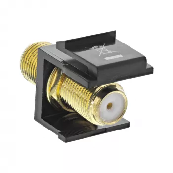 InLine Keystone paigaldusadapter satelliitkaablile, 2x F-pesa, must