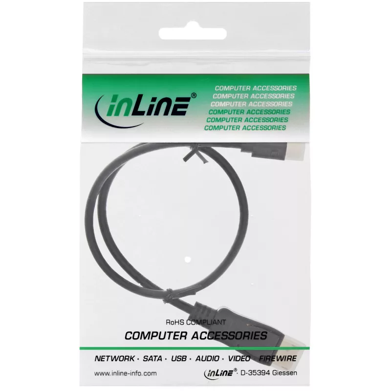 Mini DisplayPort - DisplayPort kaabel InLine 17133S 3m must