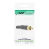 InLine RCA metallist isane pistik jootmiseks, must, punane rõngas, 6mm kaablile