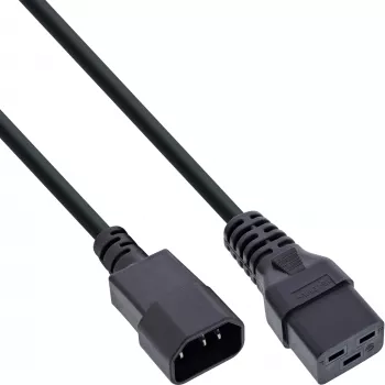 InLine toiteadapterkaabel, IEC-60320 C14 kuni C19, 3x1,5 mm², max 10 A, 2 m