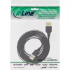 InLine USB 2.0 lame kaabel A-tüüpi isane/emane kullatud must 1.5m
