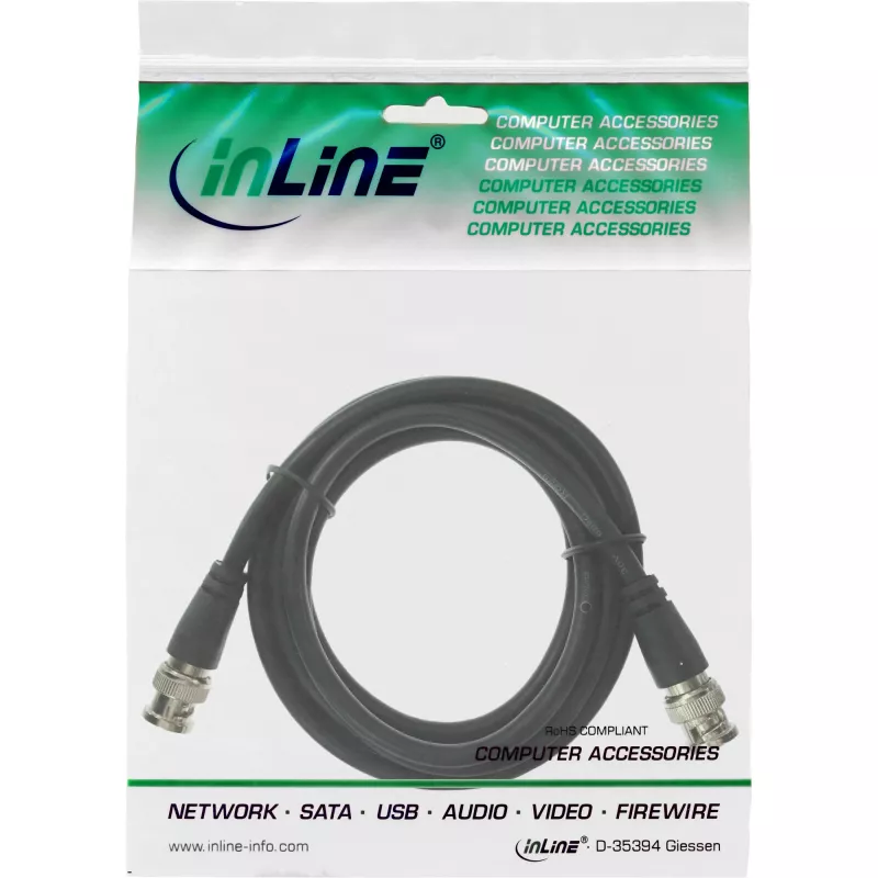InLine BNC videokaabel, RG59, 75 oomi, 10 m