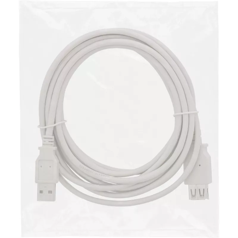 InLine USB 2.0 pikenduskaabel tüüp A-pistik / emane, beež, 3m, bulk