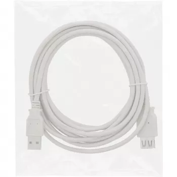 InLine USB 2.0 pikenduskaabel, tüüp A-pistik / emane, beež, 1,8 m, hulgipakend