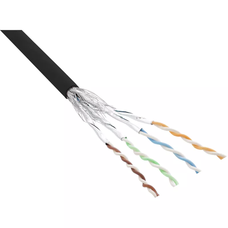 InLine patch-kaabel S/FTP PiMF Cat.6 must AWG27 PVC CU 100m