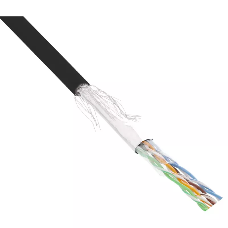 InLine patch-kaabel SF/UTP Cat.5e AWG26 CCA PVC must 100m