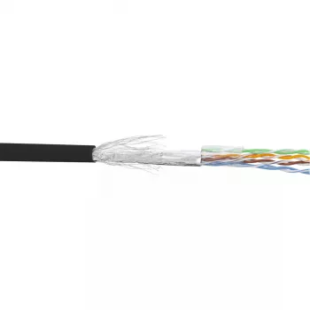 InLine patch-kaabel SF/UTP Cat.5e AWG26 CCA PVC must 100m