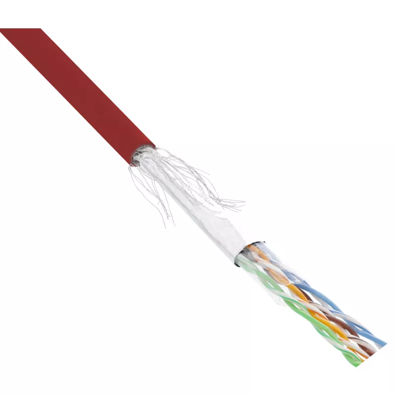 InLine patch-kaabel SF/UTP Cat.5e AWG26 CCA PVC punane 100 m