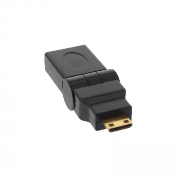 HDMI-adapter InLine 17690M HDMI A-pesa / HDMI C isane pöördliigendiga kullatud