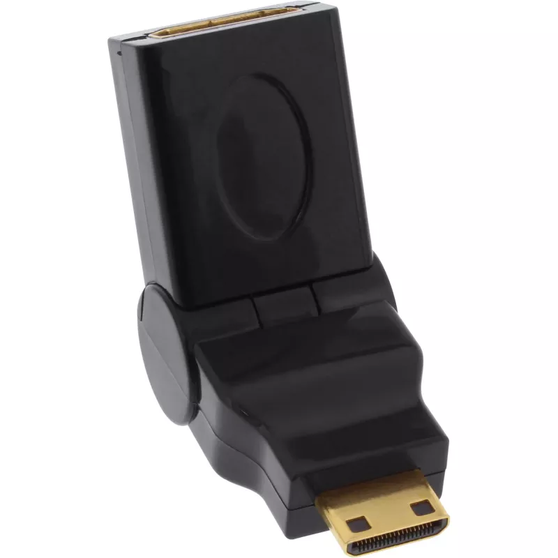 HDMI-adapter InLine 17690M HDMI A-pesa / HDMI C isane pöördliigendiga kullatud