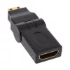 HDMI-adapter InLine 17690M HDMI A-pesa / HDMI C isane pöördliigendiga kullatud