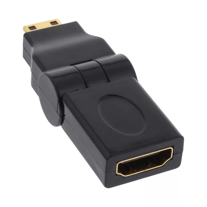 HDMI-adapter InLine 17690M HDMI A-pesa / HDMI C isane pöördliigendiga kullatud