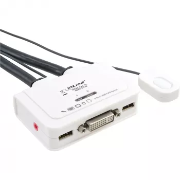 InLine KVM-lüliti 2 porti DVI-D USB heliga