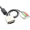 InLine KVM-lüliti 2 porti DVI-D USB heliga