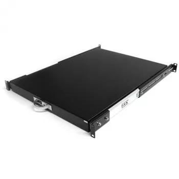 StarTech.com 1U lükanduv serveririiuli klaviatuurialus, 55 naela (25 kg), 22 tolli (55 cm) sügav terasest väljatõmmatav sahtel 19-tollise AV, võrguseadmete riiuli jaoks