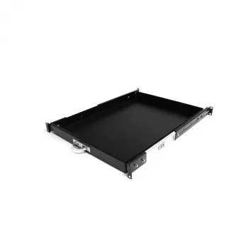 StarTech.com 1U lükanduv serveririiuli klaviatuurialus, 55 naela (25 kg), 22 tolli (55 cm) sügav terasest väljatõmmatav sahtel 19-tollise AV, võrguseadmete riiuli jaoks