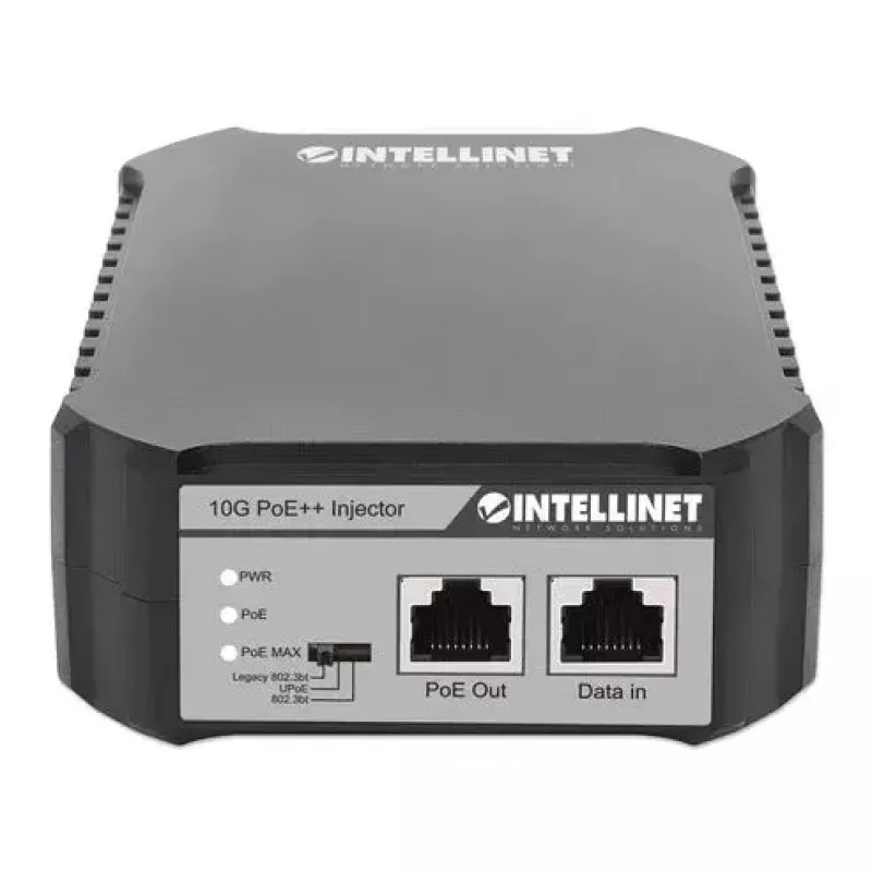 Intellinet 10G PoE++ süstija, üks 95 W port, IEEE 802.3bt (4PPoE) ühilduv, metallkorpus, seinale kinnitatav