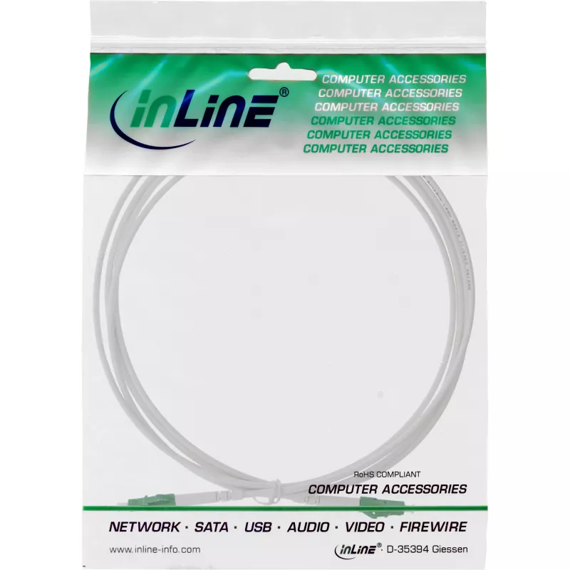 InLine fiiberoptiline simplekskaabel, FTTH, LC/APC8° kuni LC/APC8° 9/125µm OS2 50m