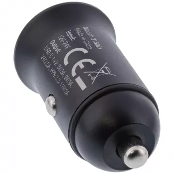 InLine USB auto laadijaadapter toiteedastus, 2x USB-C, must