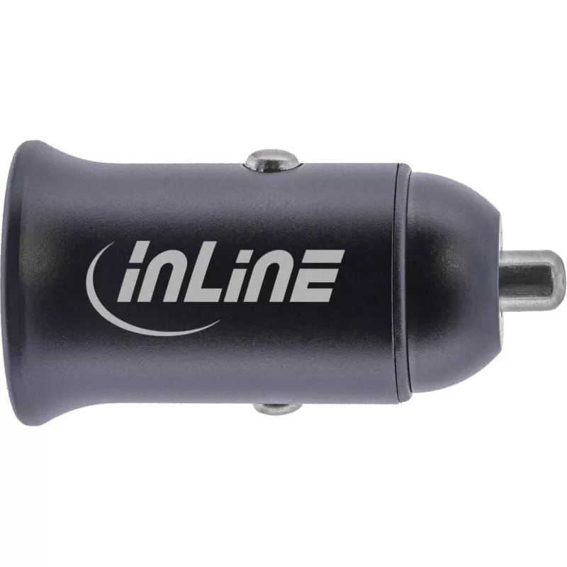 InLine USB auto laadijaadapter toiteedastus, 2x USB-C, must