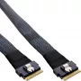 InLine õhuke SAS kaabel, SFF-8654 8X kuni SFF-8654 8X, 48 Gb/s, 1 m