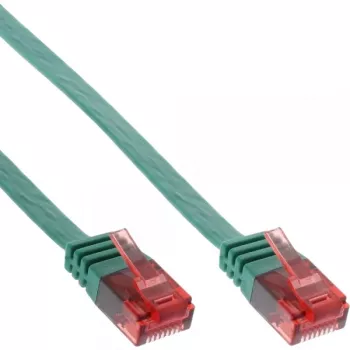 InLine tasane üliõhuke paigakaabel U/UTP Cat.6 Gigabit-valmis roheline 3m
