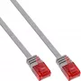 InLine tasane üliõhuke harukaabel U/UTP Cat.6 Gigabit-valmis hall 10m
