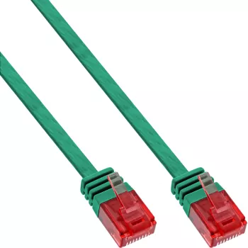 InLine lame üliõhuke paikakaabel U/UTP Cat.6 Gigabit valmis roheline 2m