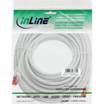 InLine patch-kaabel S/FTP PiMF Cat.6 250MHz PVC copper Valge 20m