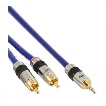 InLine helikaabel Premium 2x RCA isane / 3,5 mm isane kullatud 7 m