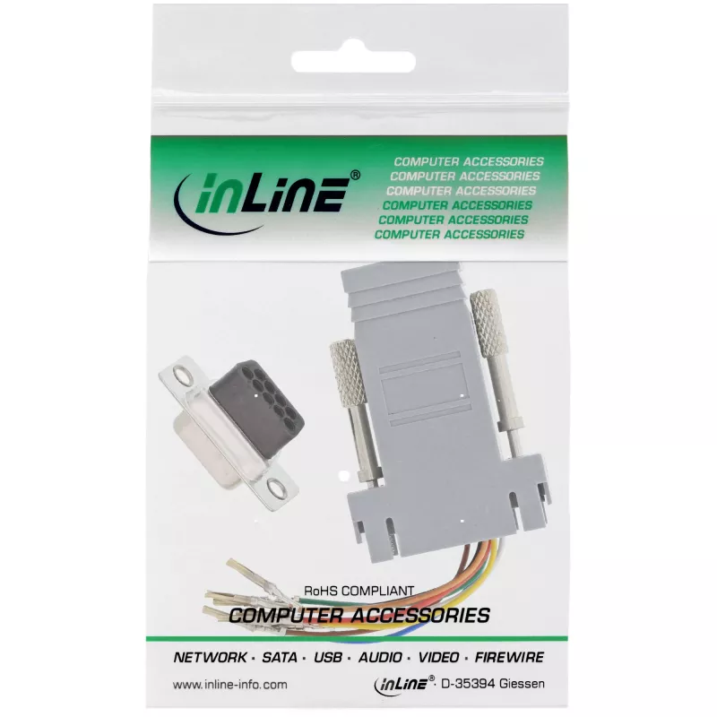 InLine adapter 9 pin Sub-D emane RJ45 emane 68889B InLine