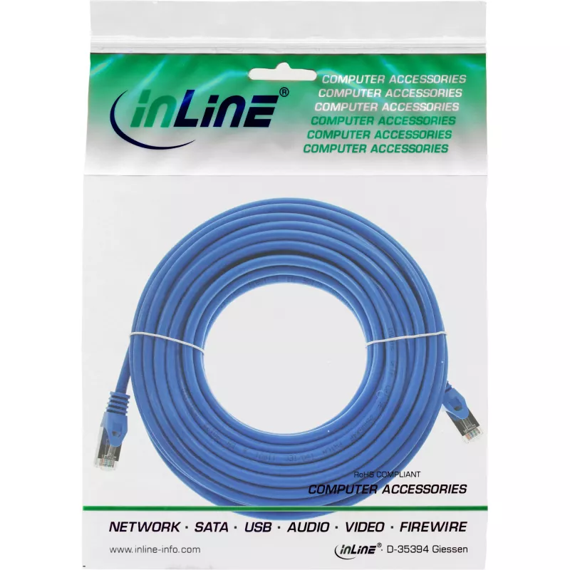 InLine patch-kaabel SF/UTP Cat.5e sinine 25m