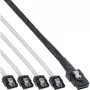 InLine SAS-kaabel Mini SAS SFF8087 kuni 4x SATA otse OCR 1m