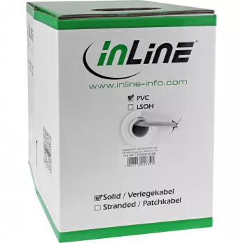 InLine Solid paigalduskaabel SF/UTP Cat.5e AWG24 CCA PVC 500m