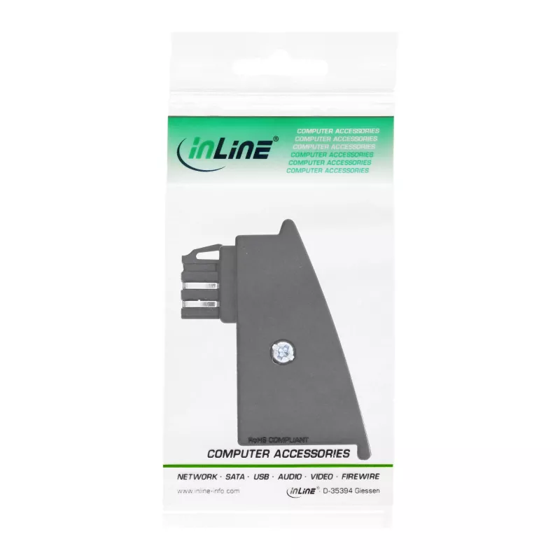 Adapter InLine TAE‑F isane RJ45 emasele 8P2C Fritzboxile, must