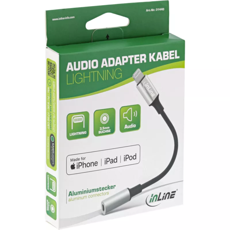 InLine Lightning heliadapteri kaabel 0,1 m