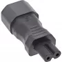 InLine toiteadapter IEC 60320 C14 / C7, 3-kontaktiline IEC seade 2-kontaktilisele